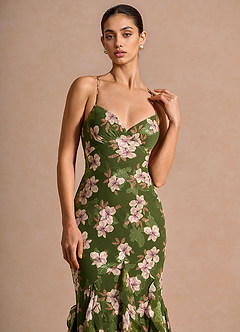 vestido Maxi Floral Verde Mariel image6