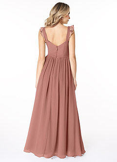 Azazie Stassie Bridesmaid Dresses Cedar Rose A-Line Sweetheart Ruched Chiffon Dress image2