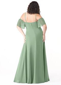Azazie Sue Bridesmaid Dresses A-Line Off the Shoulder Chiffon Floor-Length Dress image9