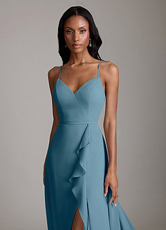Azazie Naeem Bridesmaid Dresses Bermuda A-Line V-Neck Ruffle Chiffon Dress image6