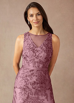 Azazie Herrin Mother of the Bride Dresses Vintage Mauve Mermaid Lace Dress image6