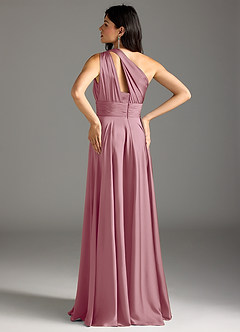 Azazie Charlize Bridesmaid Dresses Vintage Mauve A-Line One Shoulder Stretch Satin Dress image5