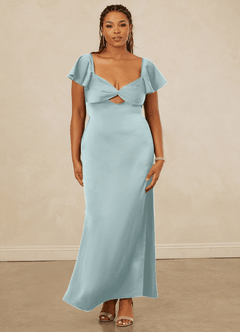 Christian Siriano Bridal for Azazie 1005 Bridesmaid Dresses Mist Sheath Sweetheart Neckline Stretch Satin Dress image12