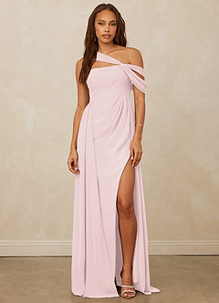 Christian Siriano Bridal for Azazie 1014 Bridesmaid Dresses Blushing Pink A-Line Off the Shoulder Chiffon Dress image4
