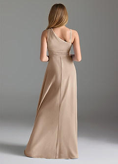 Azazie Dallas Junior Linia A Pofałdowany Szyfon Długość podłogi Młodsza druhna Sukienka image2