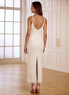 Florginem White Beading Lace Wedding Guest image2
