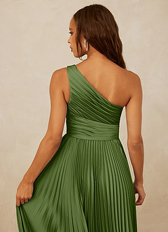 Christian Siriano Bridal for Azazie 1008 Bridesmaid Dresses Juniper A-Line One Shoulder Stretch Satin Dress image6