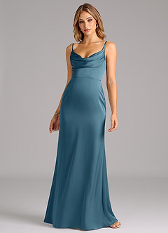Azazie Aimee Bridesmaid Dresses Bermuda A-Line Sweetheart Neckline Stretch Satin Dress image4