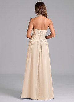 Azazie Darlyn Bridesmaid Dresses White Alabaster A-Line Pleated Chiffon Dress image2