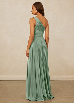 Christian Siriano Bridal for Azazie 1008 Bridesmaid Dresses Matcha A-Line One Shoulder Stretch Satin Dress image2