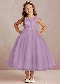 Azazie Calla Flower Girl Dresses Wisteria Ball-Gown Lace Tulle Dress image2