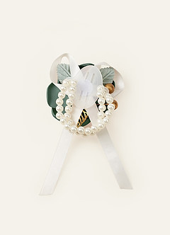 front Matching Color Matte Satin Wrist Corsage