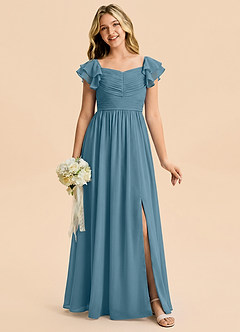 Azazie Anaya Junior Bermuda A-Line Sweetheart Neckline Chiffon Dress image4