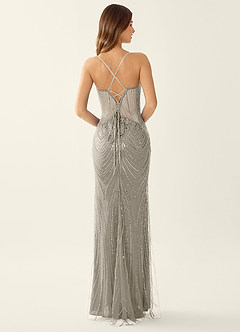 Magnolia Silver Mermaid Sequined embroidery Prom Dress image2