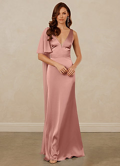 Christian Siriano Bridal for Azazie 1011 Bridesmaid Dresses Rosette Mermaid Bow Stretch Satin Dress image3