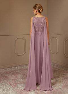 Azazie Joules Mère de la mariée Robes Robe Trapèze en Mousseline de soie Paillettes Rose Poussiéreuse image2