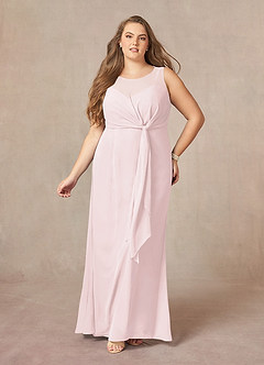 Azazie Marchioness 신부의 어머니 드레스 A라인 쉬폰 바닥 길이 드레스 image7