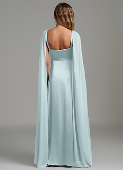Azazie Niveah Bridesmaid Dresses Sea Glass A-Line Strapless Stretch Satin Convertible Dress image4
