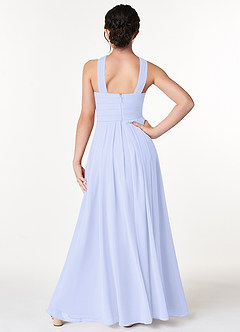 Azazie Kaleigh A-Line Pleated Chiffon Floor-Length Junior Bridesmaid Dress image2