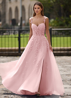 Dreamscape Blushing Pink A-line Prom Dress image5
