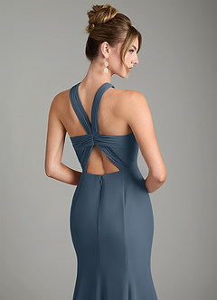 Azazie Rue Bridesmaid Dresses Neptune A-Line Halter Chiffon Dress image6