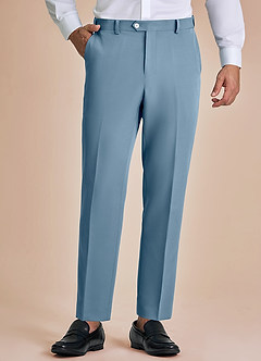 front James Light Blue Structured Stretch Dress Pants