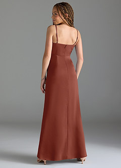 Azazie Maci Junior Klä av Sjöjungfru i Stretch Satin Plisserad image5