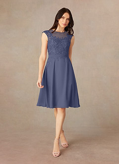 Azazie Klaus Mother of the Bride Dresses Stormy A-Line Scoop Sequins Chiffon Dress image3