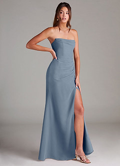Azazie Leonis Bridesmaid Dresses Twilight Sheath Strapless Chiffon Convertible Dress image8