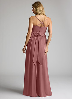 Azazie Llana Maternity Bridesmaid Dresses A-Line Chiffon Floor-Length Dress image2