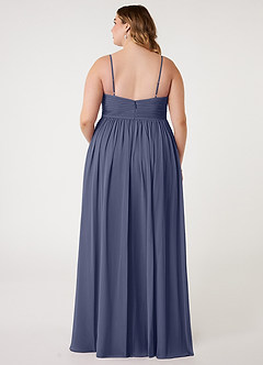 Azazie Alia Bridesmaid Dresses Stormy A-Line Pleated Chiffon Dress image7