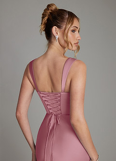 Azazie Agustina Bridesmaid Dresses Vintage Mauve Mermaid Corset Stretch Satin Dress image6