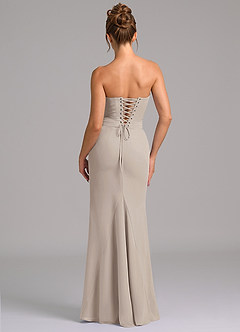 Azazie Sorrel Bridesmaid Dresses Frost Mermaid Corset Chiffon Dress image2