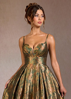 Bellona Turcoaz Vintage Rochie maxi image5