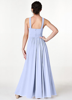 Azazie Jiya Junior Lavender A-Line Pleated Mesh Dress image2