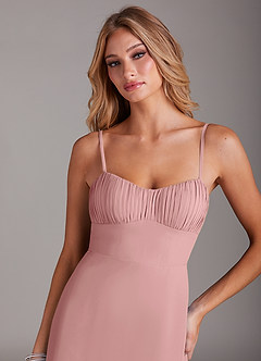 Azazie Breonna Bridesmaid Dresses Dusty Rose A-Line Sweetheart Neckline Chiffon Dress image5