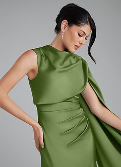 Azazie Taj Bridesmaid Dresses Juniper Mermaid Corset Stretch Satin Dress image3