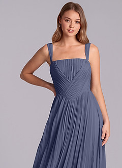 Azazie Mina Bridesmaid Dresses Stormy A-Line Pleated Chiffon Dress image2