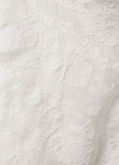 Azazie Carmine Wedding Dresses Diamond White A-Line Off the Shoulder Floral Jacquard Dress image8