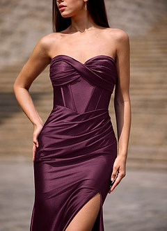 Prism Ankara Red Corset Prom Dress image5