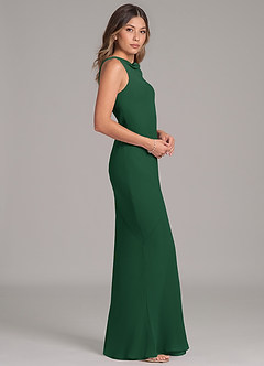 Azazie Allettie Jurken voor bruidsmeisjes Jurk van Chiffon met Zeemeermin Donkergroen image7