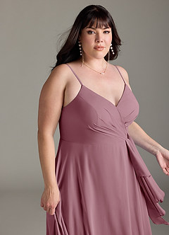 Azazie Akita Bridesmaid Dresses Vintage Mauve A-Line Chiffon Dress image10