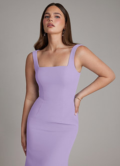 Azazie Katya Bridesmaid Dresses Lilac Mermaid Square Neckline Chiffon Convertible Dress image8