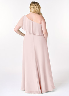 Azazie Lizzy Brautjungfernkleider A-Linie One-Shoulder Chiffon Kleid Zartrosa image9
