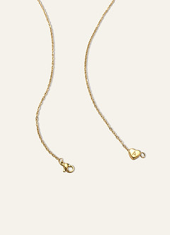 front Naszyjnik z literą w kształcie serca, platerowany 18-karatowym złotem, personalizowany