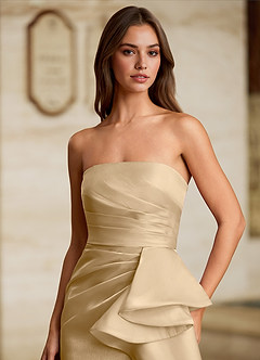 Liorah Champagne Axelbandslös balklänning image6