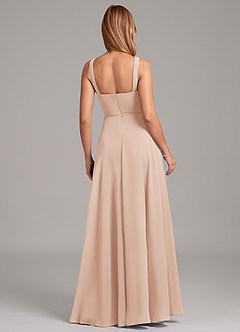 Azazie Shaude Bridesmaid Dresses English Rose A-Line Pleated Chiffon Dress image2