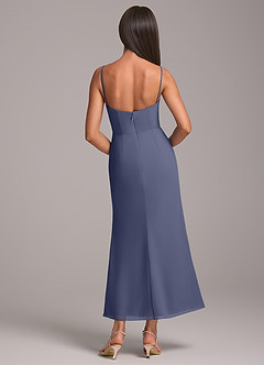 Azazie Saige Bridesmaid Dresses Stormy Sheath Off the Shoulder Chiffon Convertible Dress image8