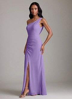 Azazie Madelyn Bridesmaid Dresses Tahiti Mermaid One Shoulder Chiffon Convertible Dress image6