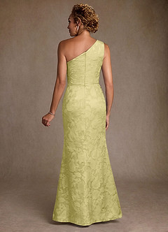 Azazie Joylin Mother of the Bride Dresses Lemon Sorbet Trumpet One Shoulder Floral Burnout Dress image2